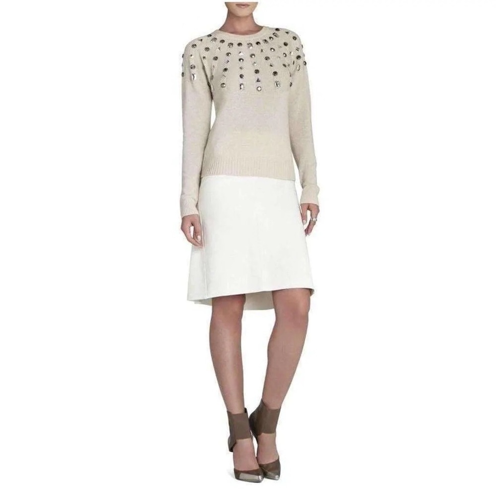 BCBGMaxAzria Cashmere Blend Embellished Pullover Sweater